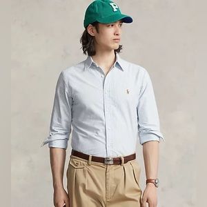 Polo by Ralph Lauren Classic Fit Men’s Blue and White Striped Oxford Shirt
